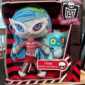 Monster High Blue and Red Doll with Pet Set
